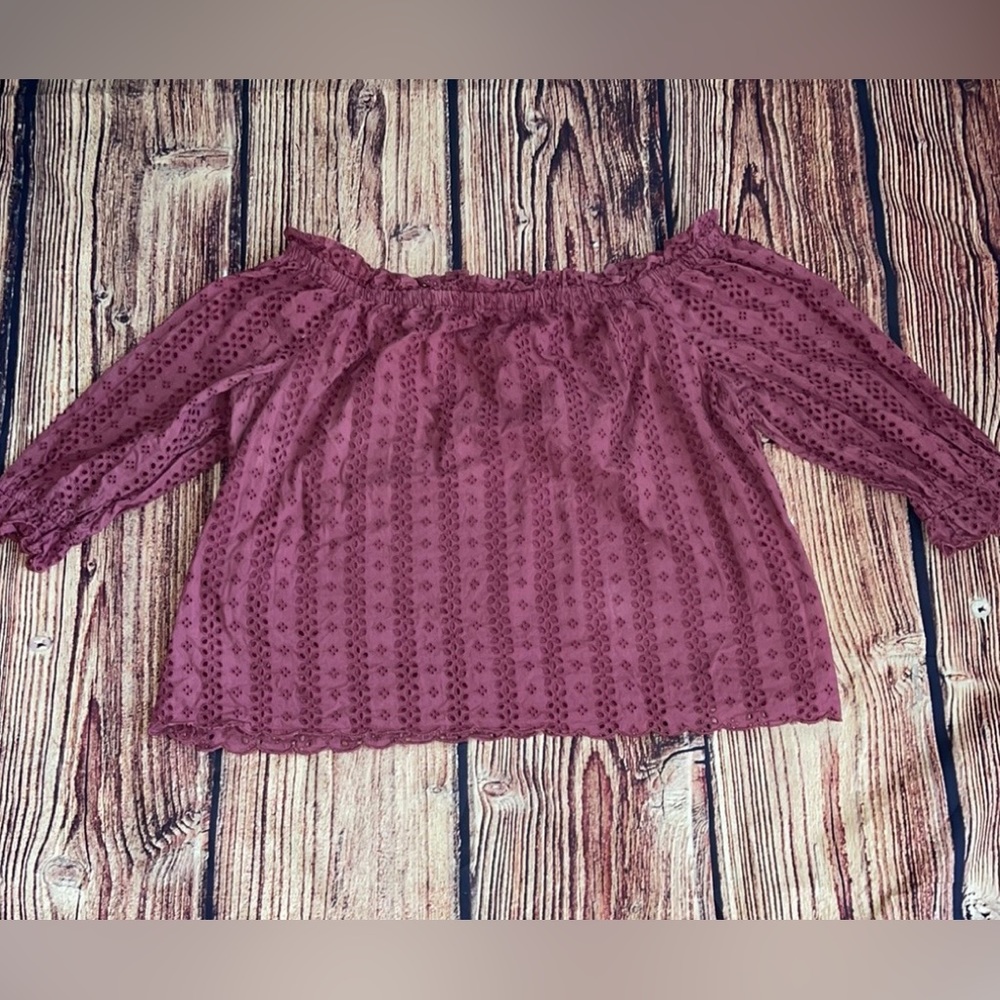 Lane Bryant Eyelet Off The Shoulder Top! Sz 22/24
